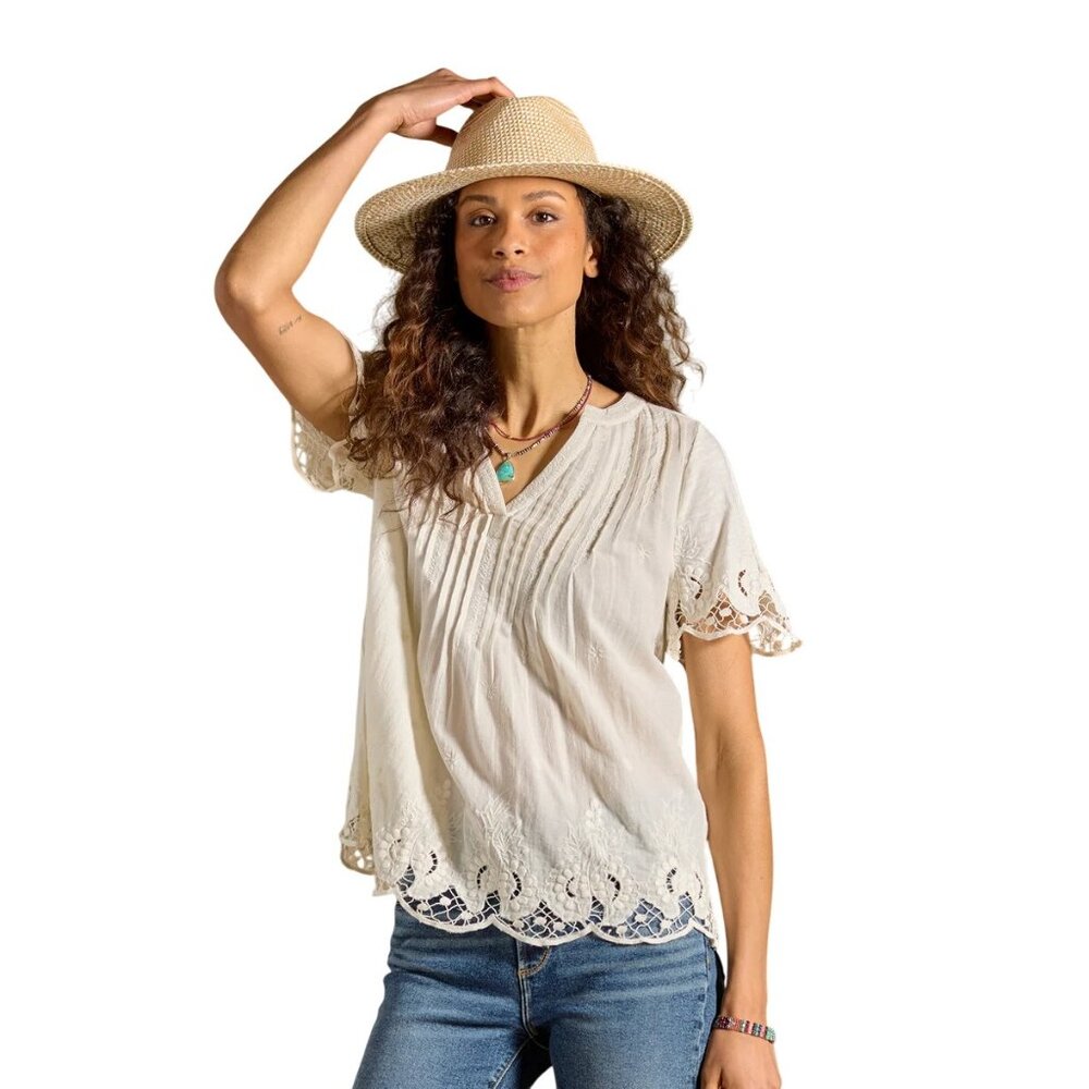 Sundance Garland Lace Top in‎ Marshmallow - Size XS